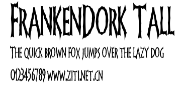 FrankenDork Tall.ttf字體轉換器圖片