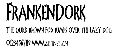 FrankenDork.ttf字體轉換器圖片