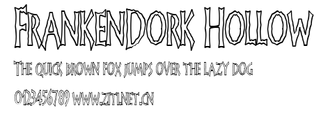 FrankenDork Hollow.ttf字體轉換器圖片