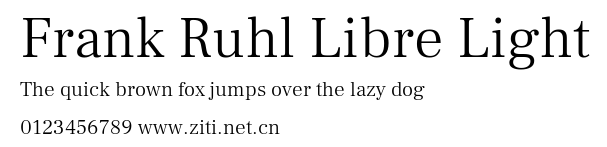 Frank Ruhl Libre Light.ttf字體轉換器圖片