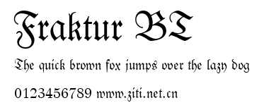 Fraktur BT.ttf字體轉換器圖片