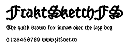 FraktSketchFS.ttf字體轉換器圖片
