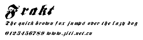 Frakt.ttf字體轉換器圖片