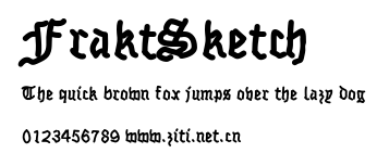 FraktSketch.ttf字體轉換器圖片