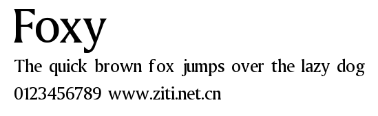 Foxy.ttf字體轉換器圖片