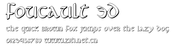 Foucault 3D.ttf字體轉換器圖片