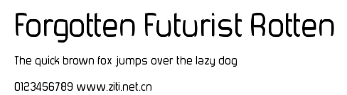 Forgotten Futurist Rotten.ttf字體轉換器圖片