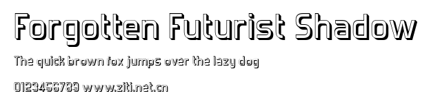 Forgotten Futurist Shadow.ttf字體轉換器圖片