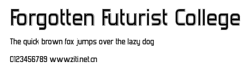 Forgotten Futurist College.ttf字體轉換器圖片