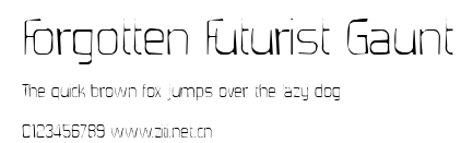 Forgotten Futurist Gaunt.ttf字體轉換器圖片