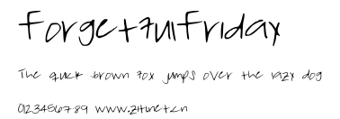 ForgetfulFriday.ttf字體轉換器圖片