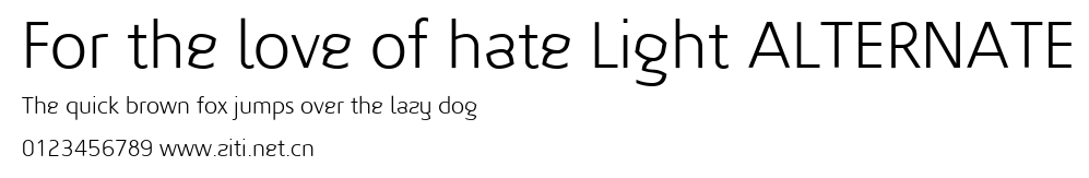 For the love of hate Light ALTERNATE.ttf字體轉換器圖片