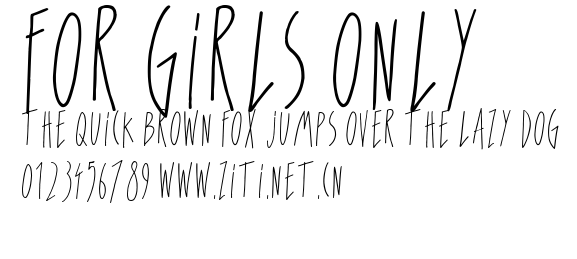 For Girls Only.ttf字體轉換器圖片