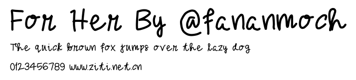 For Her By @fananmoch.ttf字體轉換器圖片