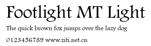 Footlight MT Light.ttf字體轉換器圖片