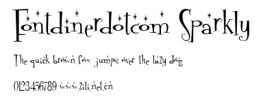 Fontdinerdotcom Sparkly.ttf字體轉換器圖片