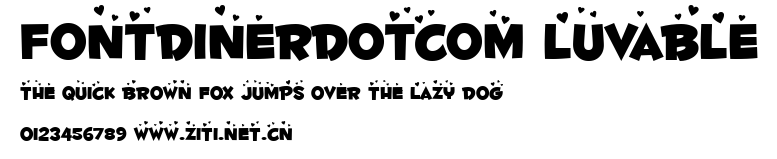 Fontdinerdotcom Luvable.ttf字體轉換器圖片