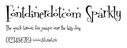 Fontdinerdotcom Sparkly.ttf字體轉換器圖片