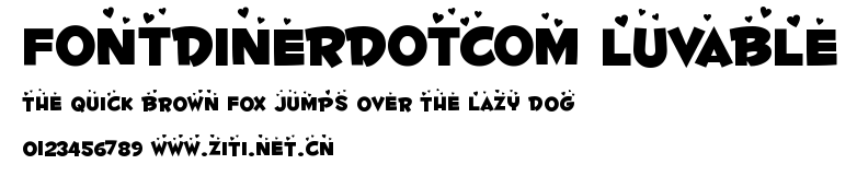 Fontdinerdotcom Luvable.ttf字體轉換器圖片