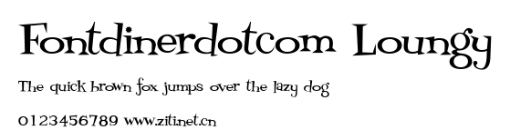 Fontdinerdotcom Loungy.ttf字體轉換器圖片