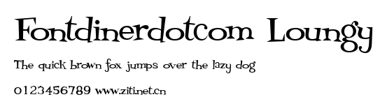 Fontdinerdotcom Loungy.ttf字體轉換器圖片