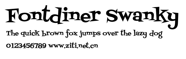 Fontdiner Swanky.ttf字體轉換器圖片