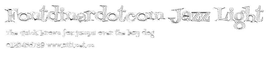 Fontdinerdotcom Jazz Light.ttf字體轉換器圖片