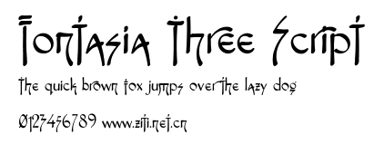 Fontasia Three Script.ttf字體轉換器圖片