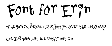 Font for Erin.ttf字體轉換器圖片