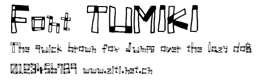 Font TUMIKI.ttf字體轉換器圖片