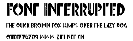Font Interrupted.ttf字體轉換器圖片
