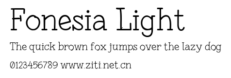 Fonesia Light.ttf字體轉換器圖片