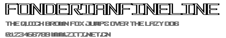 FonderianFineline.ttf字體轉換器圖片