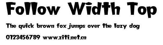Follow Width Top.ttf字體轉換器圖片