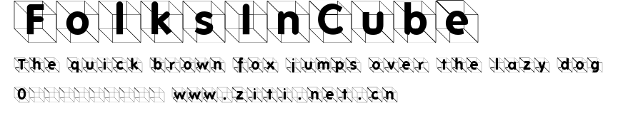 FolksInCube.ttf字體轉換器圖片