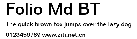 Folio Md BT.ttf字體轉換器圖片