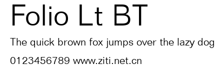 Folio Lt BT.ttf字體轉換器圖片