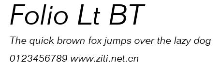 Folio Lt BT.ttf字體轉換器圖片