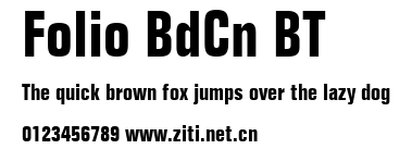 Folio BdCn BT.ttf字體轉換器圖片
