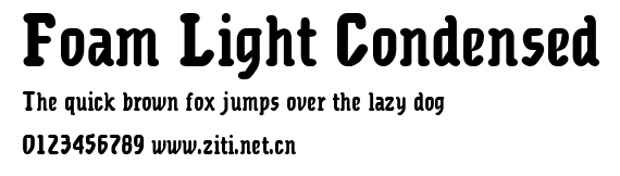 Foam Light Condensed.ttf字體轉換器圖片