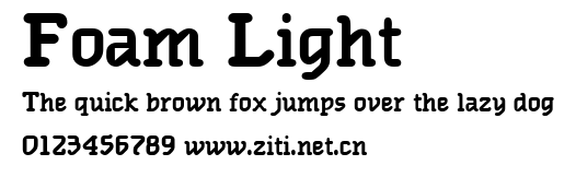 Foam Light.ttf字體轉換器圖片
