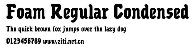 Foam Regular Condensed.ttf字體轉換器圖片