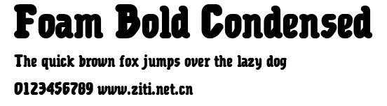 Foam Bold Condensed.ttf字體轉換器圖片