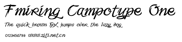 Fmiring Campotype One.ttf字體轉換器圖片