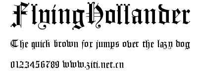 FlyingHollander.ttf字體轉換器圖片