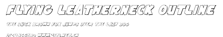Flying Leatherneck Outline.ttf字體轉換器圖片