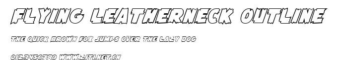 Flying Leatherneck Outline.ttf字體轉換器圖片