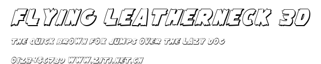 Flying Leatherneck 3D.ttf字體轉換器圖片