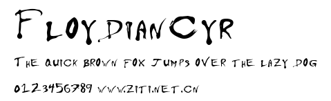 FloydianCyr.ttf字體轉換器圖片