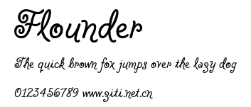 Flounder.ttf字體轉換器圖片